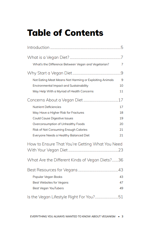 Everything You Always Wanted to Know About Veganism – The Ultimate E-book Guide To Veganism